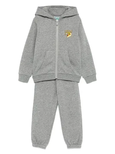 Kenzo Kids' Tiger-motif Tracksuit In Grey