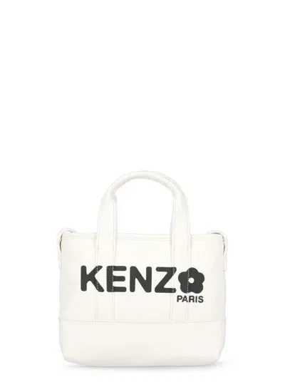 Kenzo Tote Mini Utility Bag In Ivory