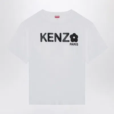 Kenzo White Cotton T-shirt With Logo