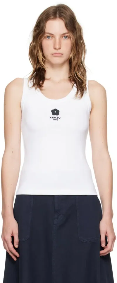 Kenzo White  Paris Boke Flower 2.0 Tank Top In 01 White