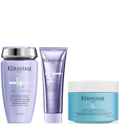 Kerastase Kérastase Blond Absolu And Energising Scrub Trio 250ml In White