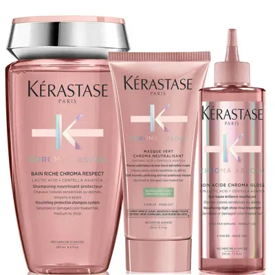 Kerastase Kérastase Chroma Absolu Nourish, Neutralise And Shine Trio In Black