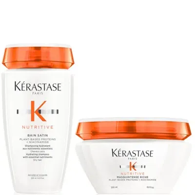 Kerastase Kérastase Nutritive Nourish And Hydrate Duo For Medium-thick Very Dry Hair In Brown