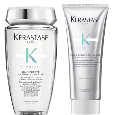 Kerastase Kérastase Symbiose Anti-dandruff Exfoliate And Cleanse Duo For Oily Scalps In Blue