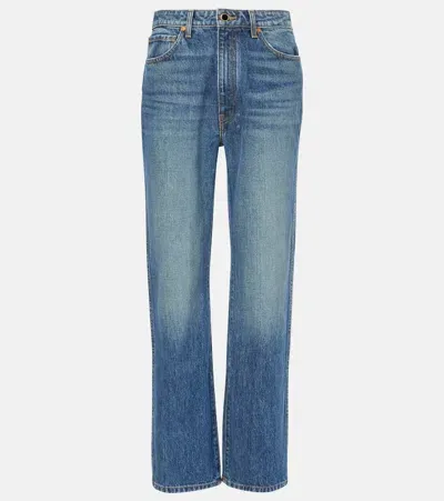 Khaite Abigail High-rise Straight Jeans In Blue