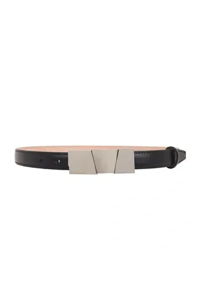 Khaite Women's Axel Leather Belt In Black Silver