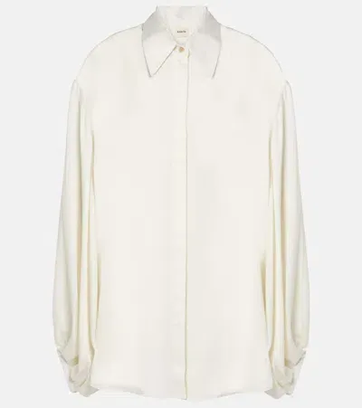 Khaite Bam Chiffon Shirt In Neutro