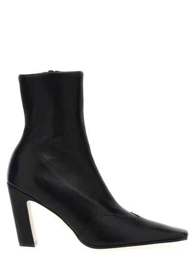 Khaite 85mm Nevada Stretch Ankle Boots In Black