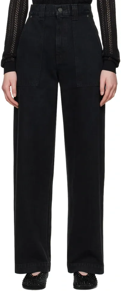 Khaite Black 'the Hewitt' Jeans In 091 Prescott