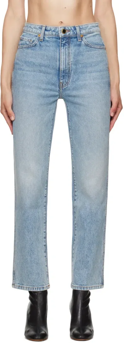 Khaite Blue 'the Abigail Stretch' Jeans In Bryce Stretch