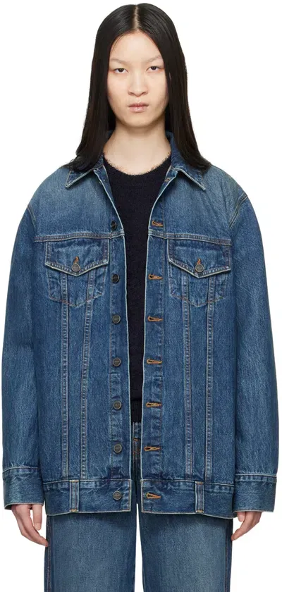 Khaite Blue 'the Ross' Denim Jacket In 005 Stinson