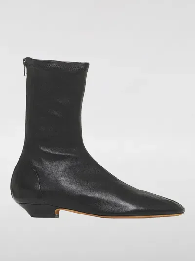 Khaite The Apollo Round Toe Ankle Boots In Schwarz