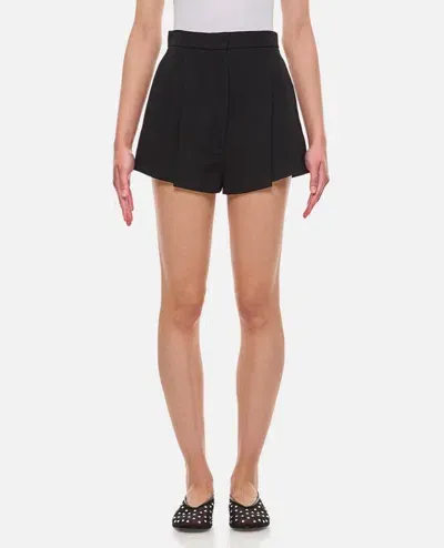 Khaite Lennman Satin Mini Shorts In Black