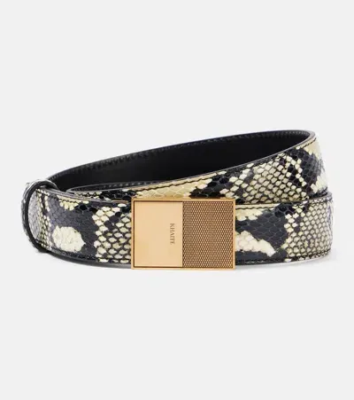 Khaite Elio Embossed Leather Belt In Neutrals