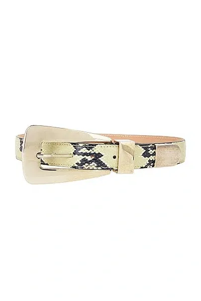 Khaite Lucca Belt In Natural & Antique Silver