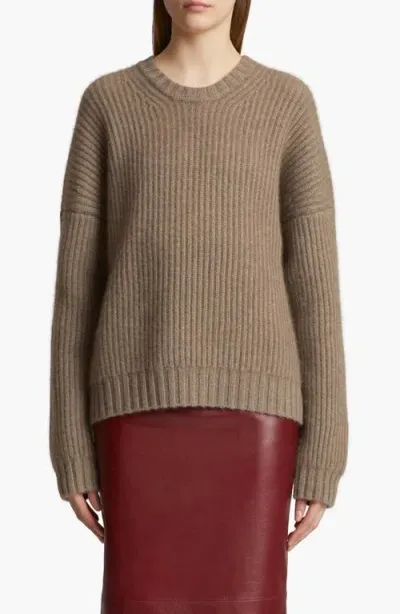 Khaite Manuela Cashmere Sweater In Brown