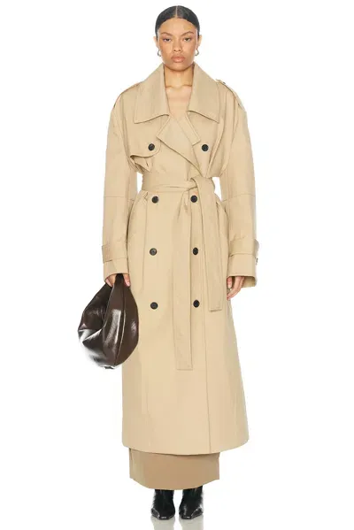 Khaite Mazlow Coat In Beige