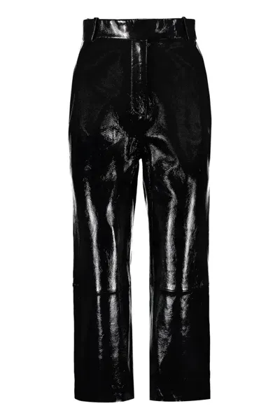 Khaite Melie Leather Pants In Black