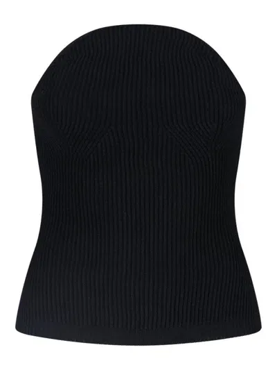 Khaite Ribbed Corset In Black