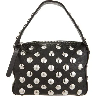 Khaite Small Elena Stud Leather Shoulder Bag In Black