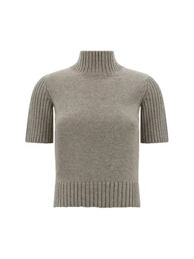 Khaite Talvi Sweater In Sepia