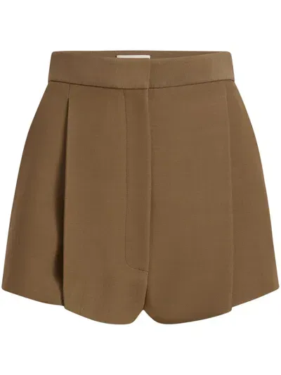 Khaite The Calman Shorts In Brown