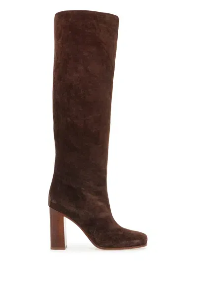 Khaite Willow High Boots In Brown