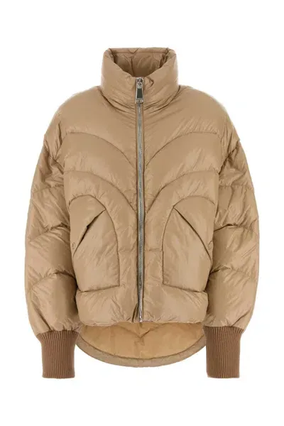 Khrisjoy Beige Nylon Down Jacket In Champagne