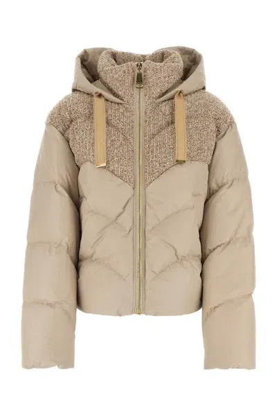 Khrisjoy Cappuccino Polyester Down Jacket In Neutrals