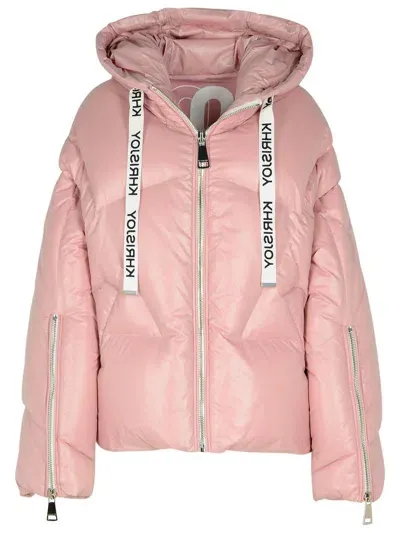 Khrisjoy Khris Shiny Down Jacket In Pink