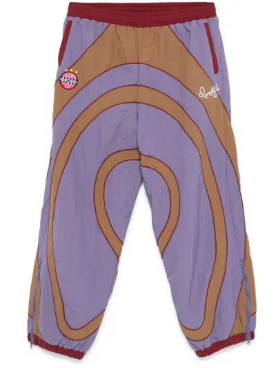 Kidsuper X Ronaldinho Colourblock Track Pants In Brown