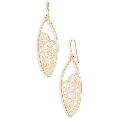 Ki-ele Aureana Marquise Drop Earrings In Gold