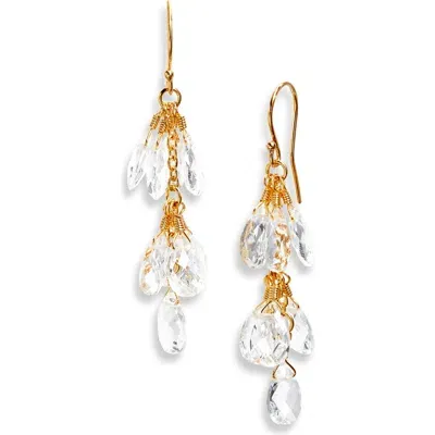 Ki-ele Elana Quartz Drop Earrings In Gold