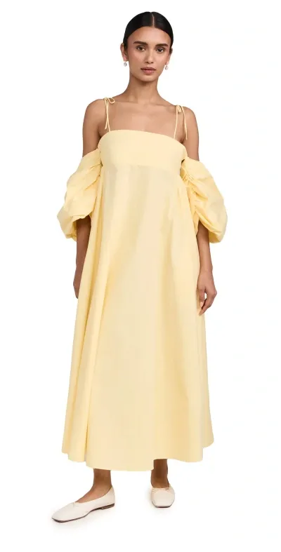 Kika Vargas Roberta Dress Light Yellow