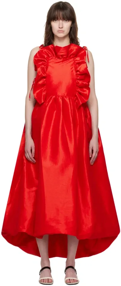 Kika Vargas Ssense Exclusive Red Ramya Maxi Dress