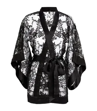 Kiki De Montparnasse Camille Kimono Robe In Black