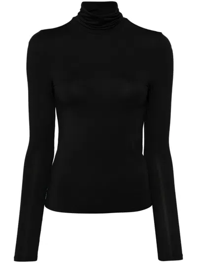 Kiki De Montparnasse Echauffe Turtleneck Top In Black