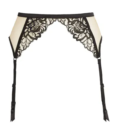 Kiki De Montparnasse Lace Cezanne Suspender Belt In Black