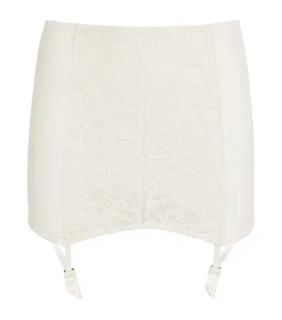 Kiki De Montparnasse Lace Lola Suspender Skirt In White