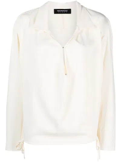 Kiko Kostadinov Pointed-flat Collar Blouse In Neutrals