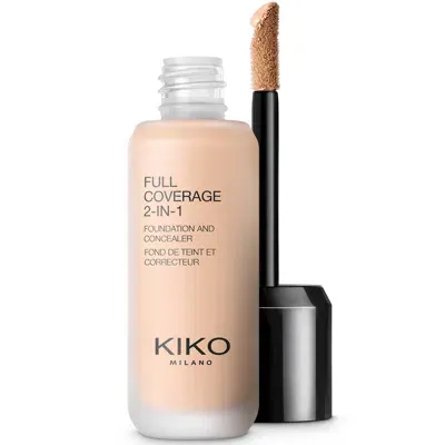 Kiko Milano Full Coverage 2-in-1 Foundation And Concealer 25ml (various Shades) - 15 Warm Rose In White