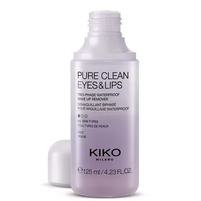 Kiko Milano Pure Clean Eyes & Lips Makeup Remover 125ml In White