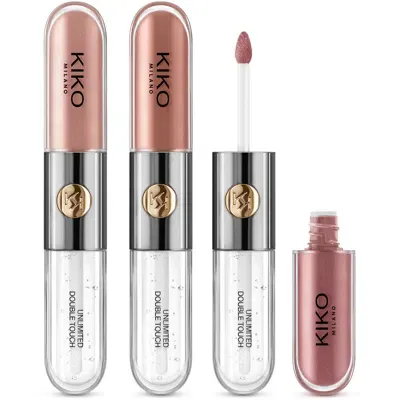 Kiko Milano Unlimited Double Touch Lip Set 18ml - Nude Attitude In White