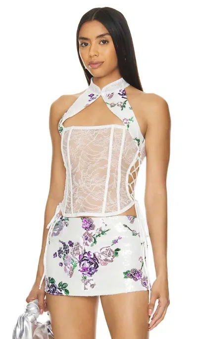 Kim Shui Bustier-top Mit Pailletten In Purple