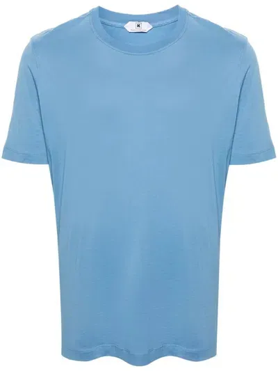 Kired Crew-neck Cotton T-shirt In Blue