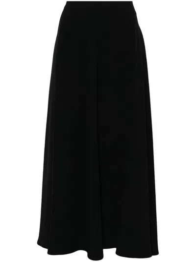 Kiton Crepe Midi Skirt In Blk