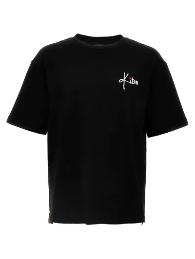 Kiton Embroidery Logo T-shirt In Black