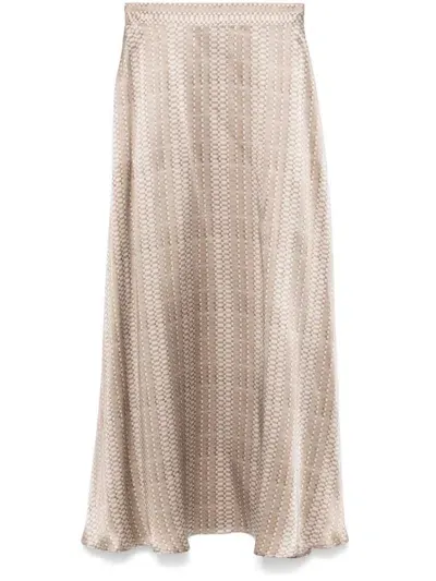 Kiton Geometric-pattern Maxi Skirt In 中性色