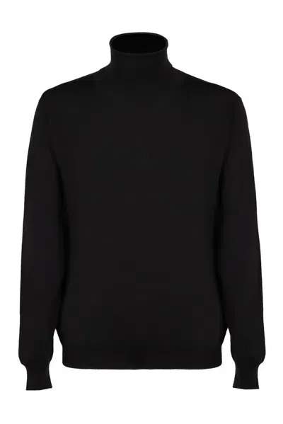 Kiton Knitted Turtleneck Jumper In Black