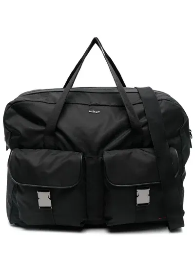 Kiton Logo-plaque Holdall In Black